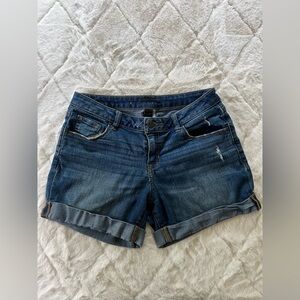 Apt 9 Women’s Denim Shorts Size 6 Cuffed Hem Blue Jean Shorts